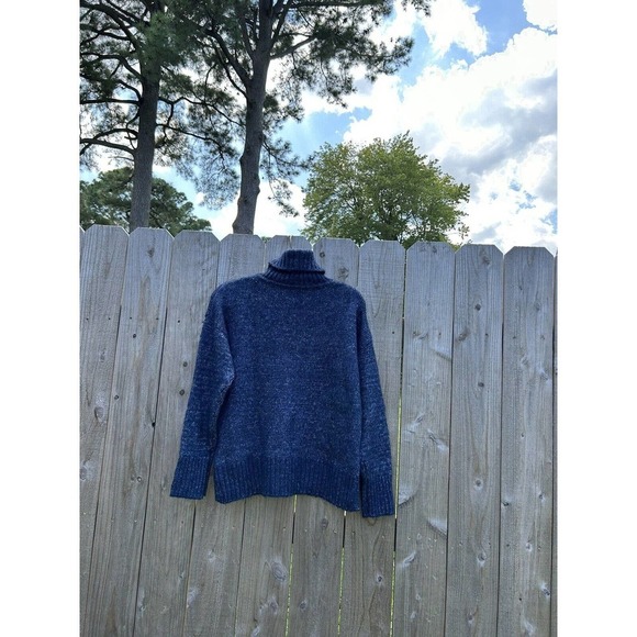 Turtleneck Sweater by Banana Republic Repreve Women Petite Small Blue Winter Nwt - Picture 10 of 11